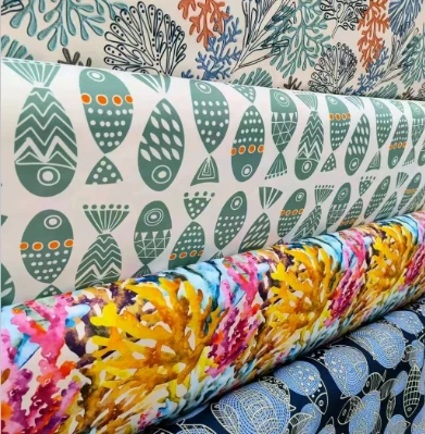Disperse Printed Twill Microfiber Curtain Fabric